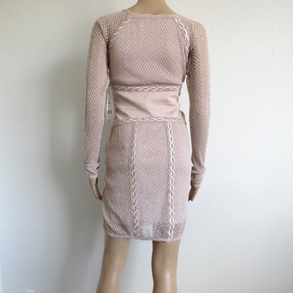 FREE PEOPLE $250 Women Lace and Mesh Body-Con Dress Size S NWT - Picture 6 of 6